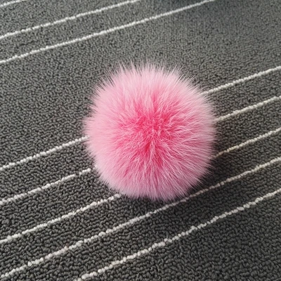 10 шт./лот 8 см натуральный шарик из меха лисы помпоны пушистый меховой помпон DIY женская детская зимняя шапка Skullies шапка вязаная шапка R12A - Цвет: baby pink