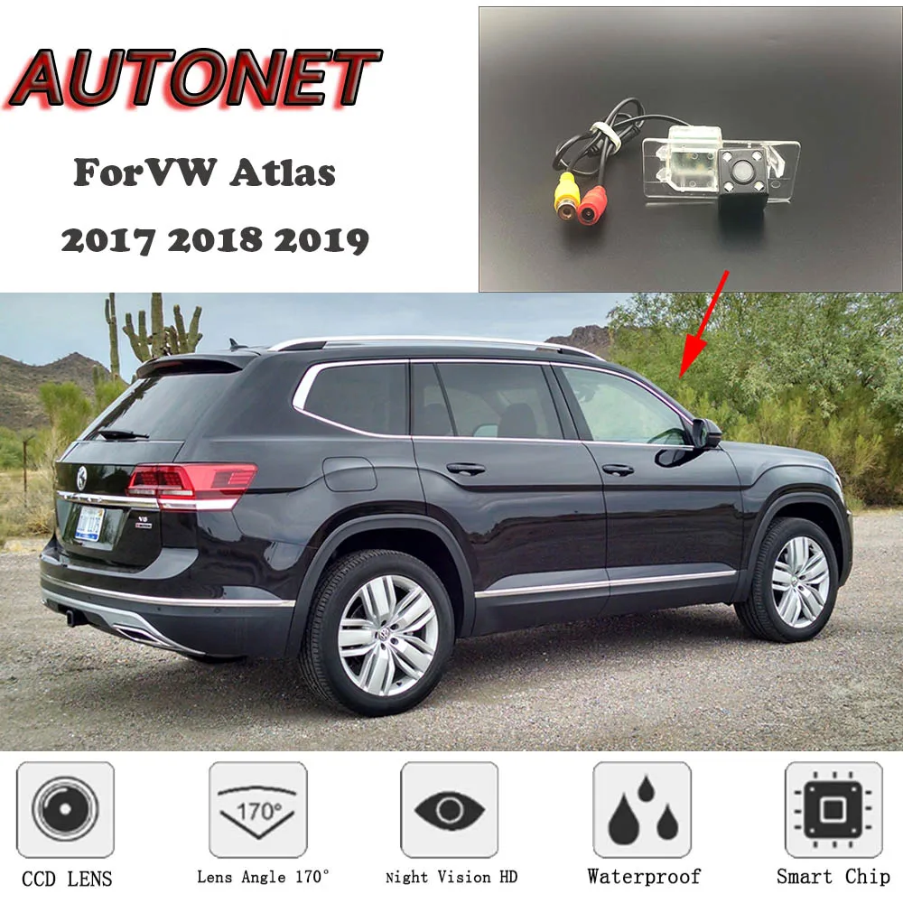 

AUTONET Backup Rear View camera For Volkswagen VW Atlas 2017 2018 2019 Night Vision Parking camera license plate camera