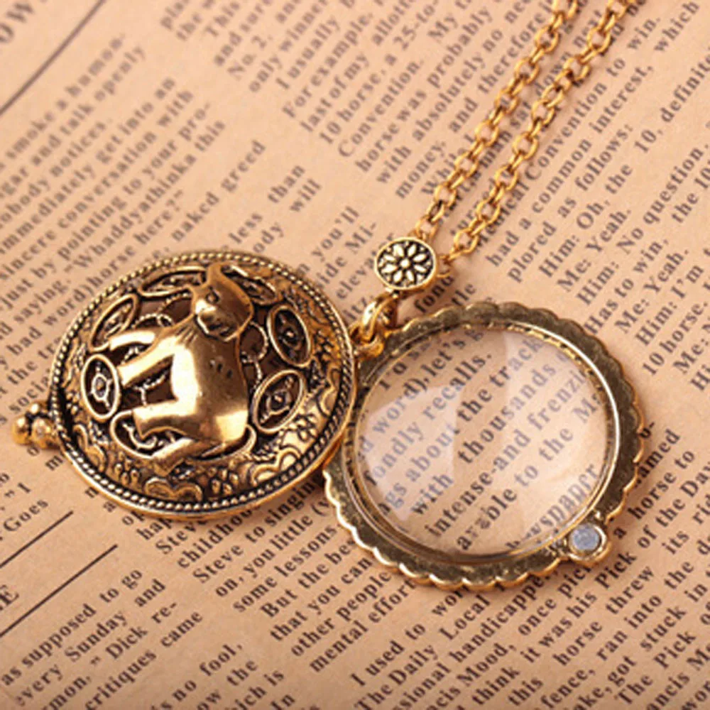 

Magnifier Pendant Necklace Magnify Glass Reeding Decorativ Necklace F627