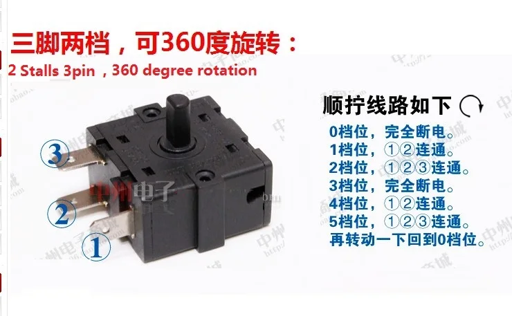 Китай(материк) 25T125 переключатель 16A 250V 250VAC 5 предмет в партии 3P 3PIN 5 PIN-код 32*32*18 мм