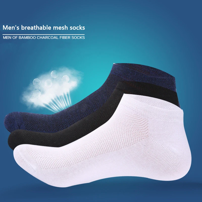 5pairs EU 43-46 Big Size Men's Ankle Socks 5 Pairs Chaussette