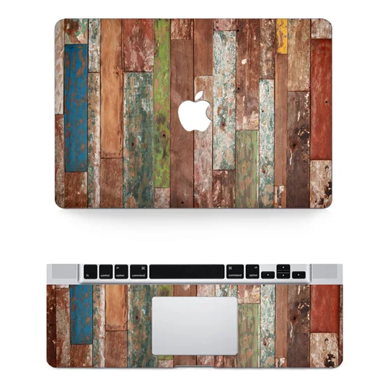 Виниловая наклейка с деревянной текстурой, чехол для ноутбука Apple Macbook Pro Air Mac 1" 13" 15 дюймов/Unibody 13 дюймов для ноутбука - Цвет: 14