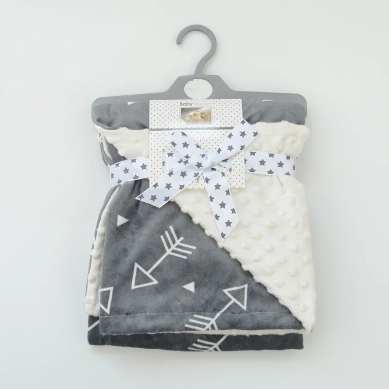 Детское одеяло Minky, Пеленальное Одеяло для новорожденных, супер мягкое детское одеяло для сна с изображением животных, manta bebe cobertor bebe - Цвет: F 120x75cm