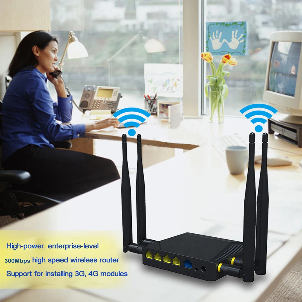 WE3926 Wi-Fi роутер служба поддержки 3g 4g модем 4G LTE роутер c 4 Extender антенны 300 Мбитс 128 МБ памяти OpenWrt wifi роутер Ретранслятор