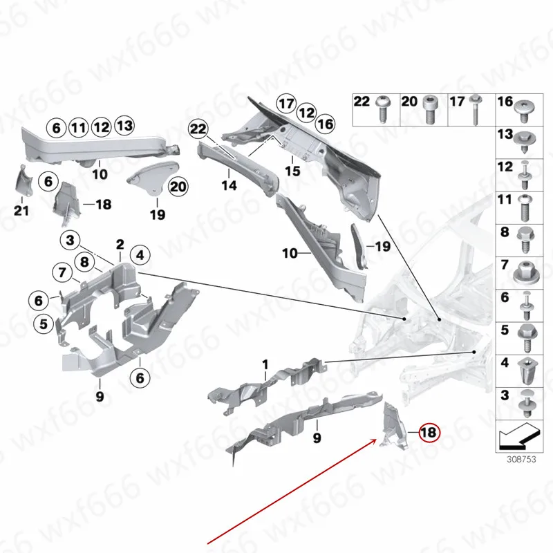 

Engine outer guard Engine partition Firewall Suitable for X5b mwX6 E70 E71 3.0 3.5 4.0 4.5 2008-2014 Engine plastic partition