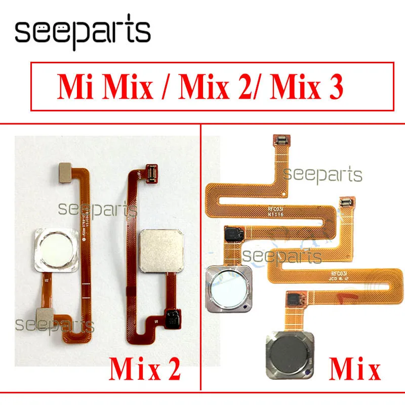 For Xiaomi Mix Fingerprint Flex Cable Recognition Sensor Touch ID Mi 2 3 Home Button Replacement | Мобильные телефоны и