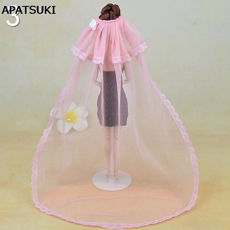 Buy High Quality Handmade Long Veil Wedding Veil For Barbie Dolls Wedding Dress