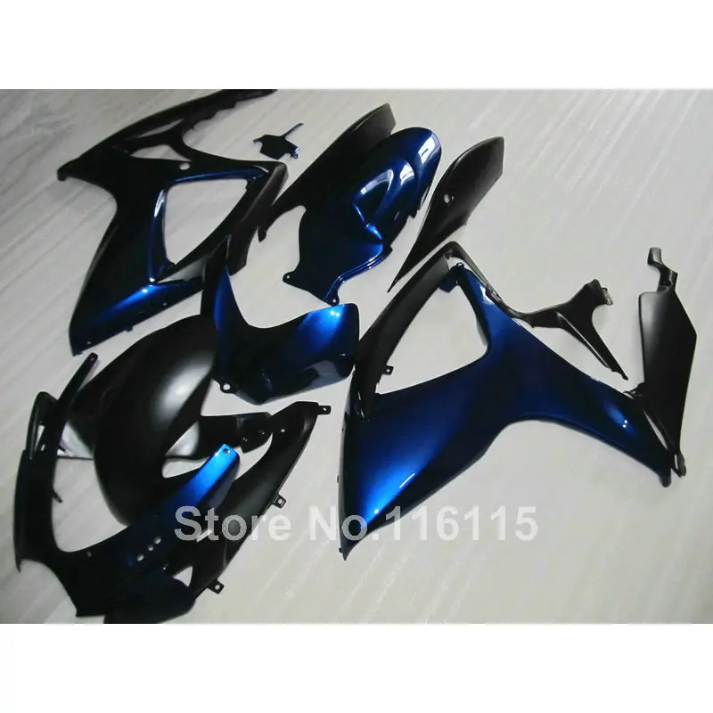 Набор обтекателей для Сузуки GSXR 600 750 K6 K7 2006 2007 синий черный GSX R600 R750 Обтекатели 06 07