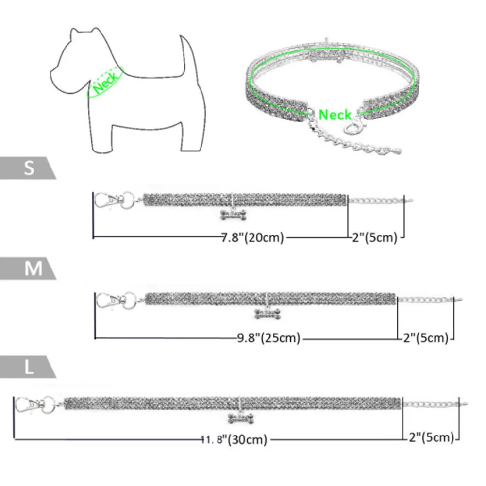 Совершенно новые модные персонализированные ошейники для собак стразы Diamante ошейник для собак s m l