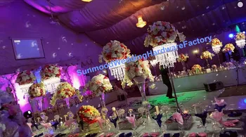 

High Quality Crystal Pillar, Crystal Walkway Pillar For Wedding