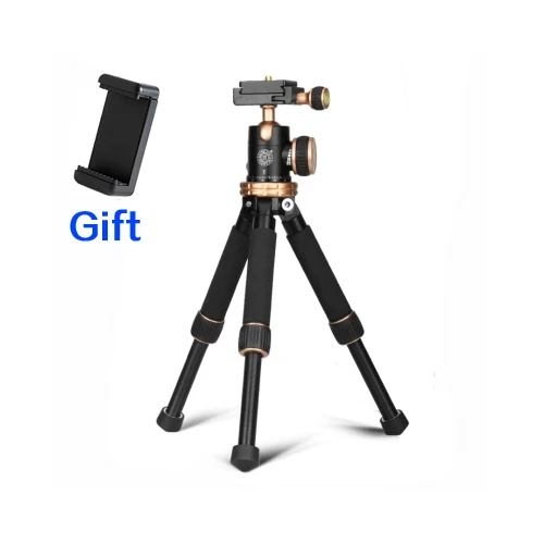 

Lightweight Compact Aluminum 245mm length Travel Desktop Mini Tripod with Ball Head for DSLR SLR Camera Xiaomi Phone Camera