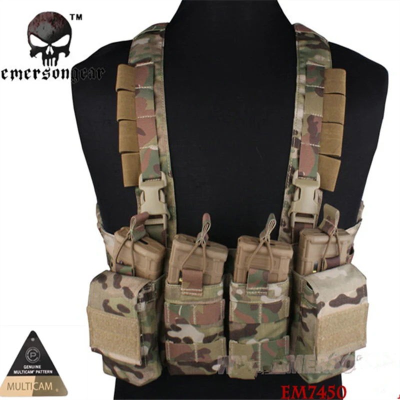 

Cordura EMERSON EASY Chest Rig Multicam Vest Airsoft Painball Military Army Combat Gear EM7450