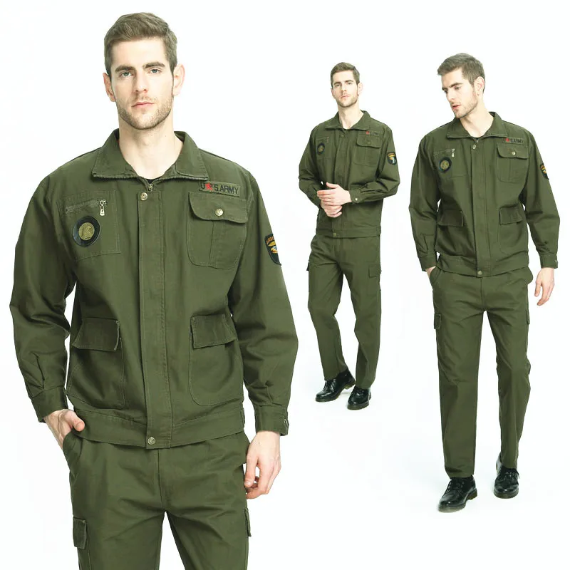 

2pcs men Dust-free Workshop ArmyGreen Uniforms Antistatic Dustproof Long Sleeve Coats Pants Zipper Tops Worker Overalls