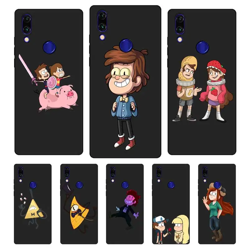 N329 Gravity Falls Hot Black Silicone Case Cover For Xiaomi Redmi Note 3 4 4X 5 5A 6 7 Pro Global |