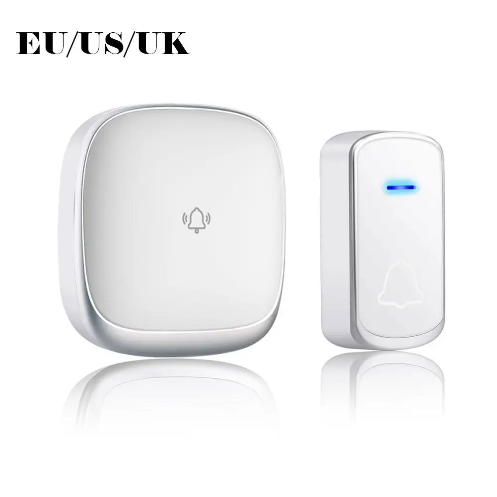 

Smart Doorbell Home Wireless Waterproof Button Remote Control Electronic Power-off Memory EU UK US Plug Smart Door Bell Chime