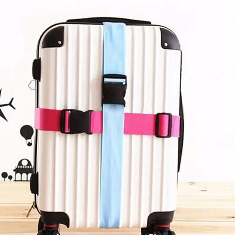 Travel Adjustable Elastic Suitcase Luggage Straps Travel Buckle Baggage ...