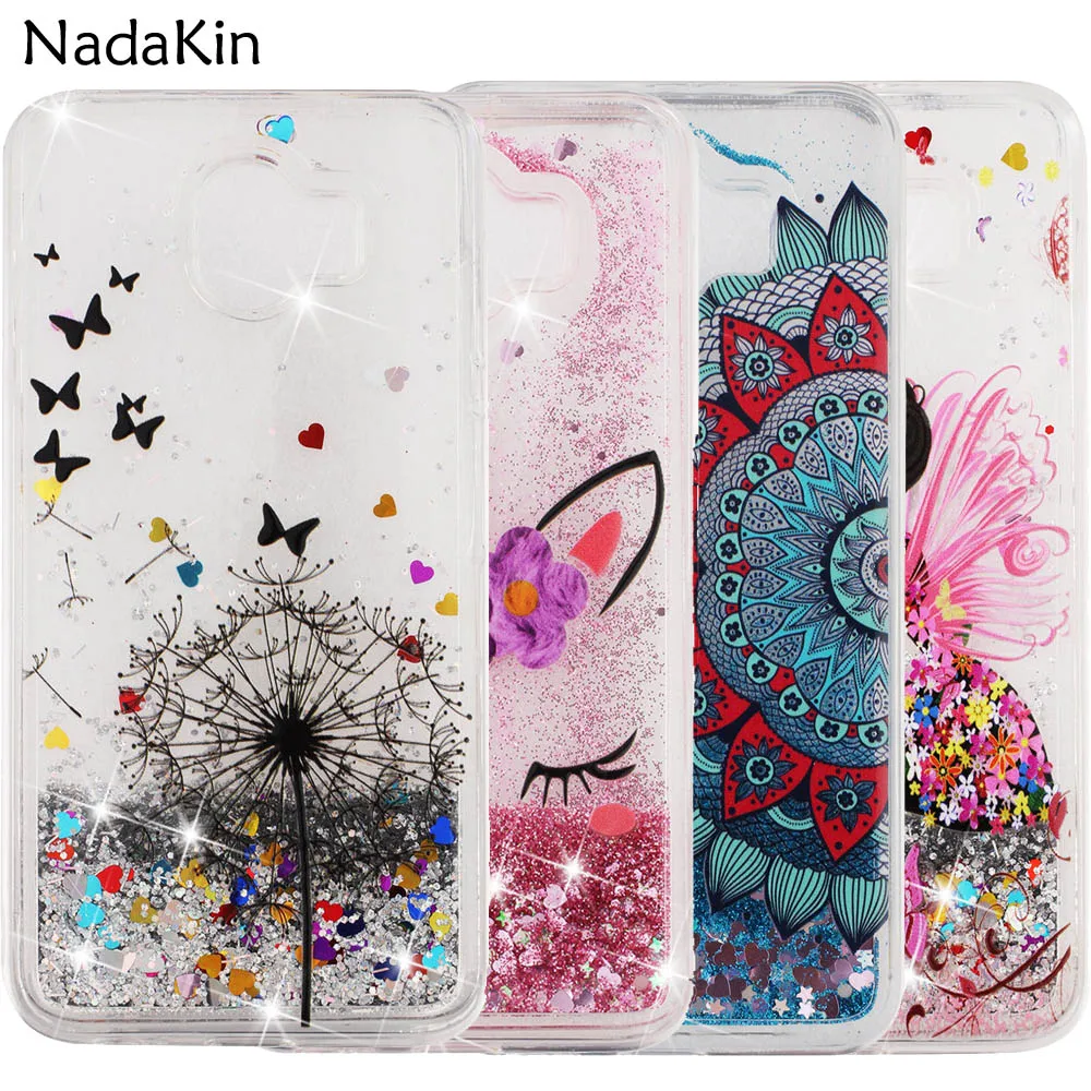

Dandelion Flower Shockproof Quicksand Fitted Back Case for Samsung Galaxy J4 J6 Plus J3 J5 J7 2016 2017 Stylish Cover Shell