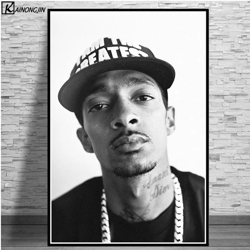 Плакаты и принты R.I.P Nipsey Hussle плакат Рэппер хип-хоп музыка звезда холст картина стены Искусство Картина гостиная домашний декор - Цвет: 004