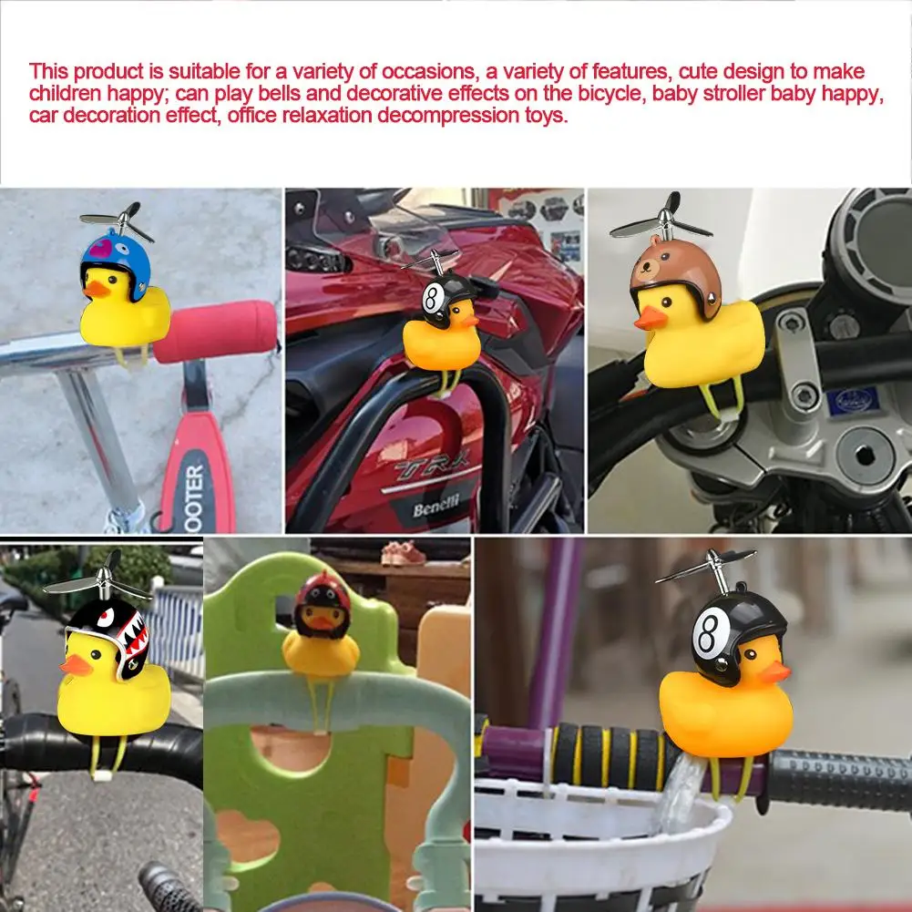 Велосипедный колокольчик "Утка" с светильник сломанный ветер маленькая Желтая утка MTB дорожный велосипедный шлем для езды на велосипеде аксессуары Мультяшные игрушки