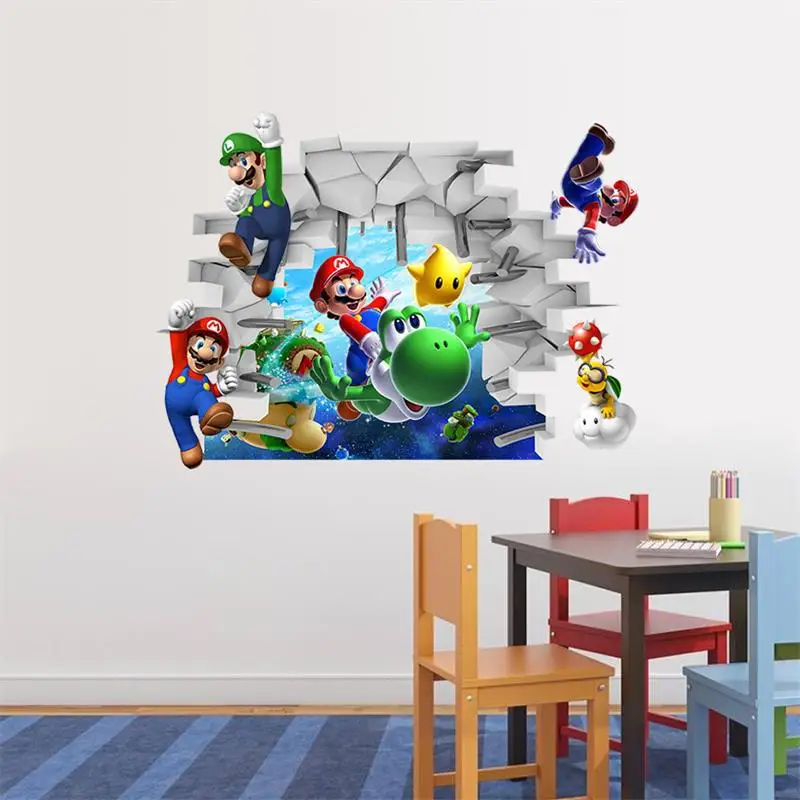 Us 3 39 15 Off Super Mario Wall Stickers For Kids Room Pvc Wall Decal Zooyoo1440 Diy Game Wall Art Bedroom Home Decor Cartoon Adesivo De Parede In