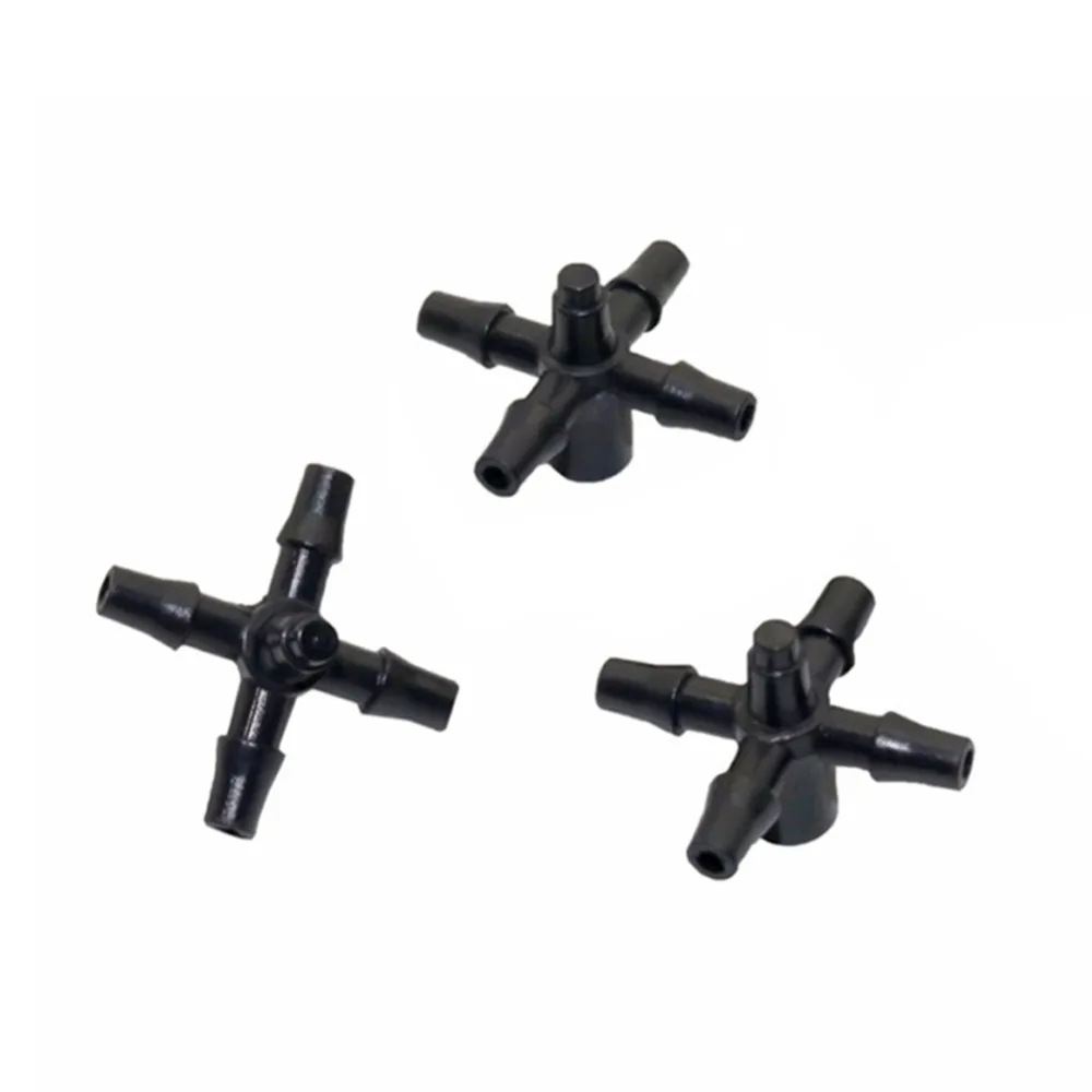 

3/5mm Interfaces Hose Five-way Hose Splitters Garden Multiple Joints Cross-connectors Garden Irrigation Pipe Connection Fitting
