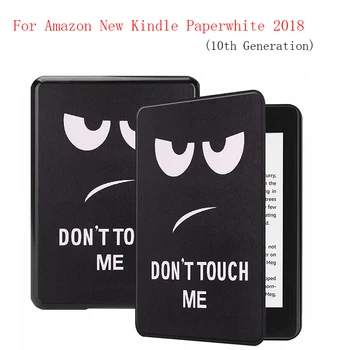 

Painting Leather Case Cover stand smart folio magnet case for Amazon New Kindle Paperwhite 2018 tablet case cover 10pcs/lot