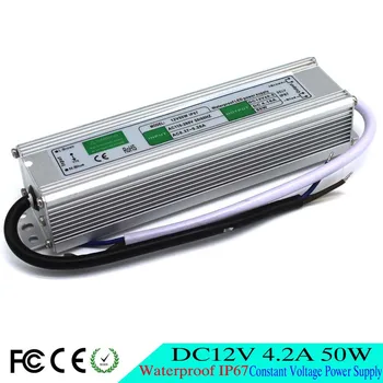 

Waterproof ip67 Power Supply 12V 4.2A 50w Led Driver Transformer AC110V 220V to dc12V SMPS Power Adapter for strip