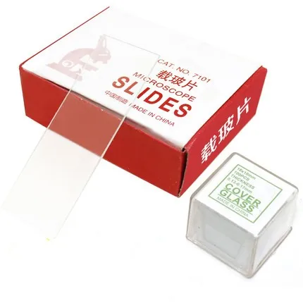 

AMDSP FS 50 pcs Microscope Slides 1.2 Thick and 100 pcs Microscope Cover Glass for Preparation of Specimen for Biological
