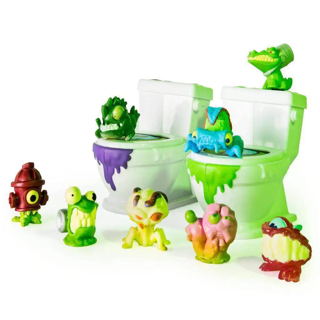 

6.8CM Mini Flush Force Monster Elf Mini Toliet Figure Dolls Closestool Plastic Horroy Surprise Doll For Kids Adults