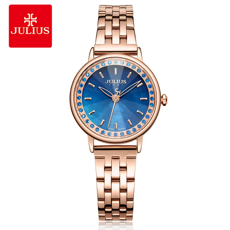 

Julius Brand 2018 New Spring Quartz Watch Women Fashion Casual Clock Shell Dial Whatch Waterproof 30M Steel Montre Femme A1G1