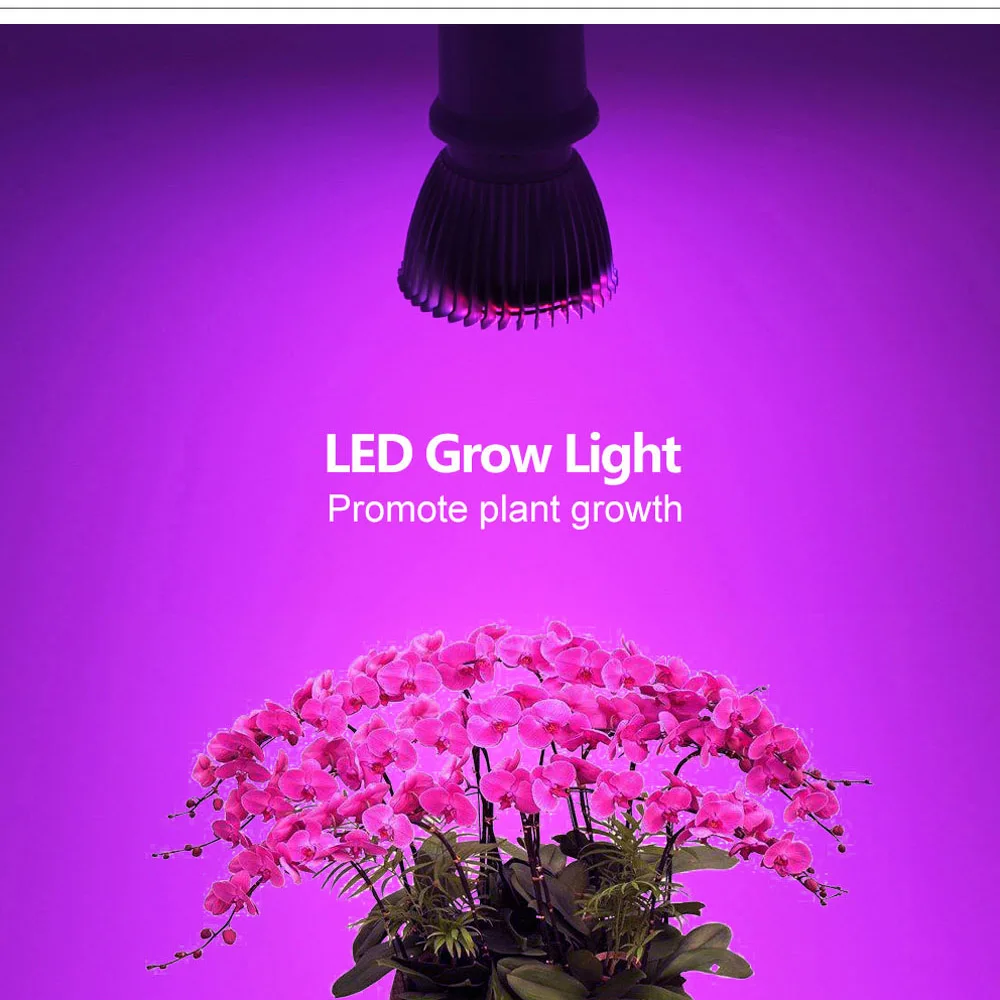 Светодиодная лампа полного спектра для выращивания растений E27 85 265 в SMD 21 500LED s 5 Вт