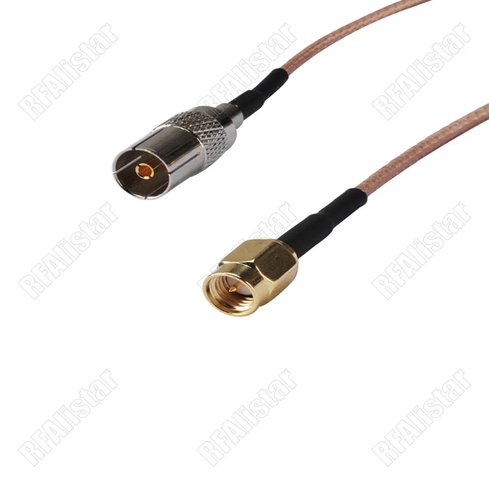 SMA штекер для IEC DVB-T TV PAL Женский Разъем RG316 RF отрезок коаксиального кабеля в сборе
