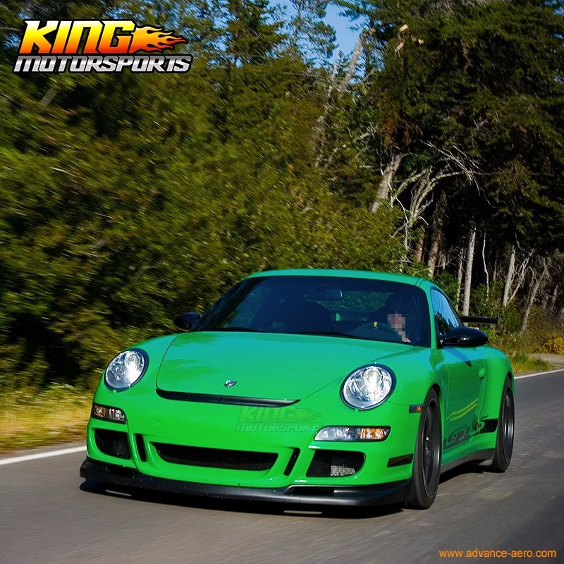 Для 2005 2006 2007 2008 Porsche 997 911 GT3 Стиль передний бампер спойлер Неокрашенный-искусственная кожа