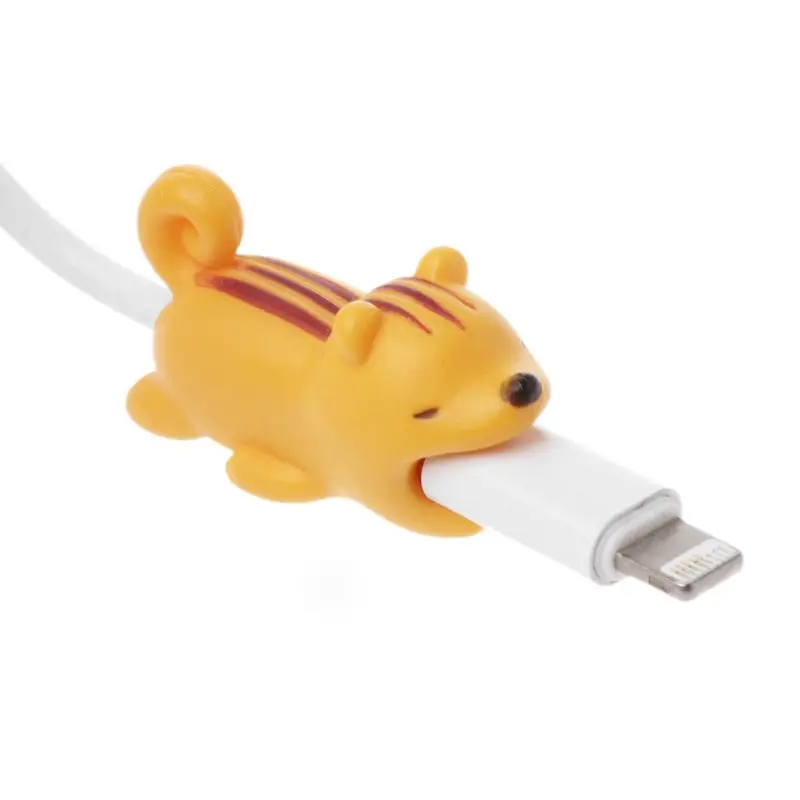 Креативные забавные игрушки USB кабель для передачи данных протектор укуса iphone