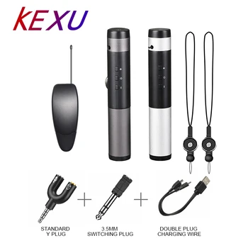 

Kexu UHF one for two wireless condenser microphones, suitable for mobile conference live camera recording outdoor sports record