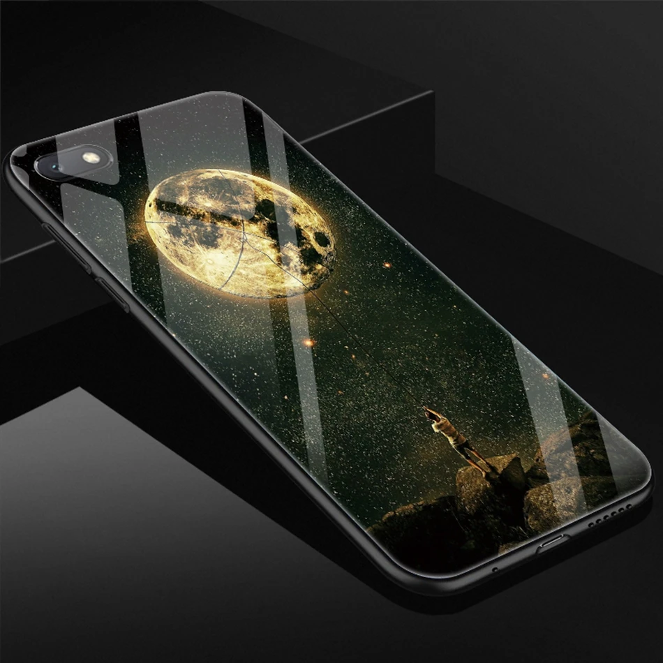 Tempered Glass Back Cover for Xiaomi Redmi A6 Cases Space Patterned Phone Case for Xiaomi Mi A1 RedMi Note 5 Pro 4X 5 Plus Coque (11)