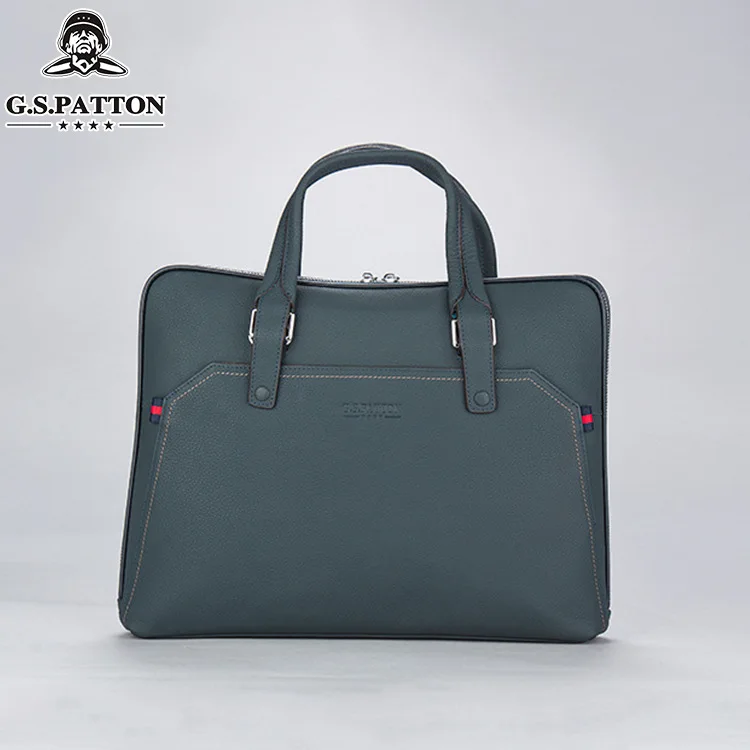 

Hot G.S.PATTON  Bag  For Macboo 15",15.6", Notebook 14", Men's New Pattern Leather Computer Bag Business,Office Worker, Free Shi