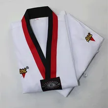 Hangul V neck Uniform Taekwondo Dobok Suit Korean Letters TKD MMA Hapkido Aikido