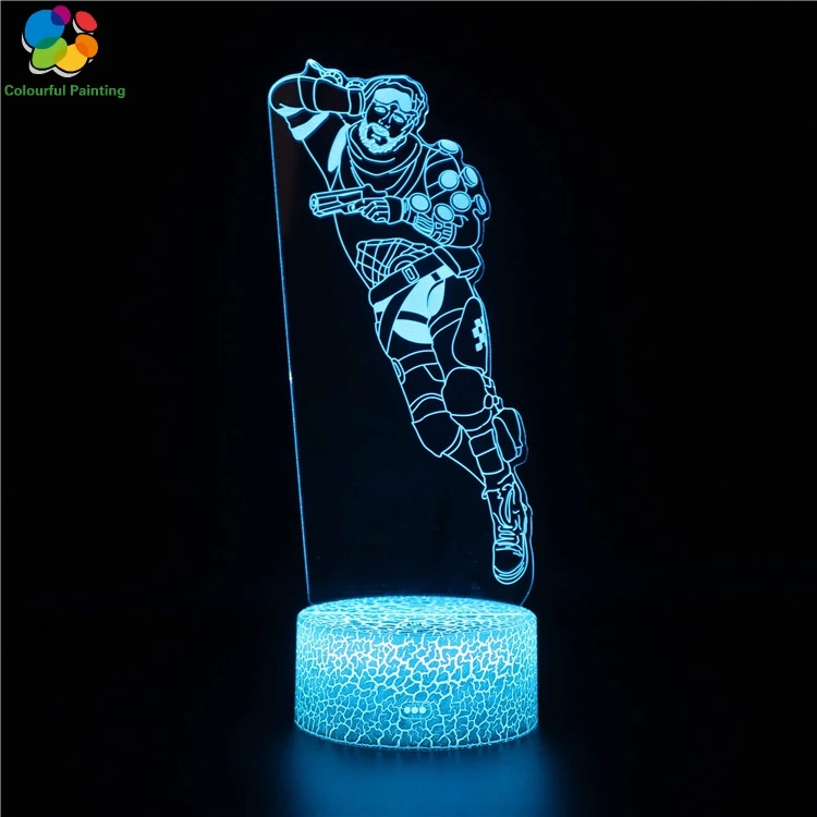 

Remote Control Call Duty WW Soldiers Dragon 3D Light LED Crack Night Light 7 Colors Changing 3AA Battery Powered USB Lamp Gift 7