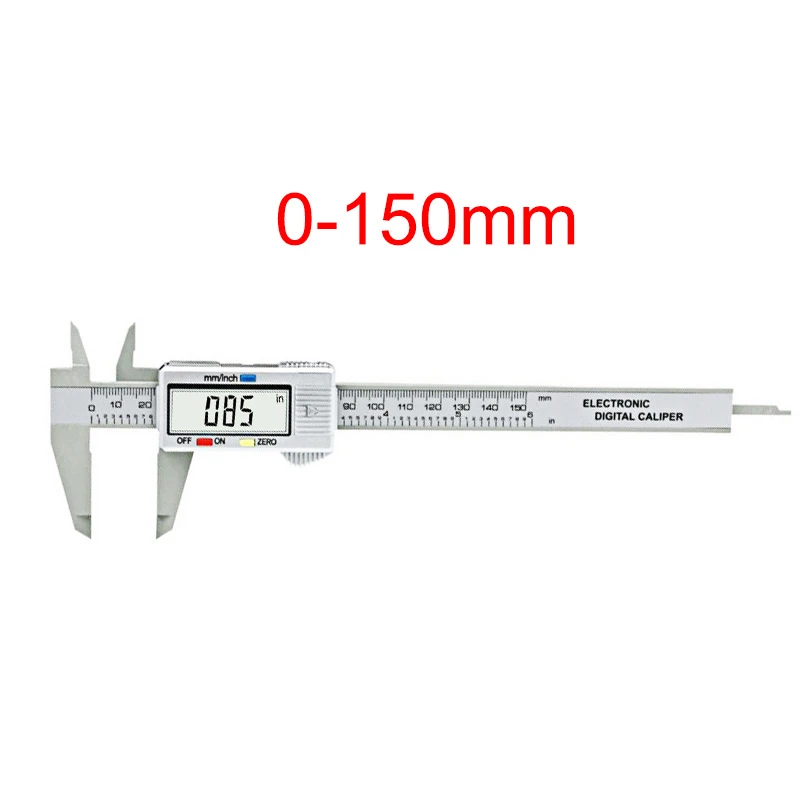 6inch Digital Vernier Calipers 0-150mm LCD Electronic caliper Carbon Fiber Gauge height measuring tools instruments micrometer - Цвет: Silver --150mm