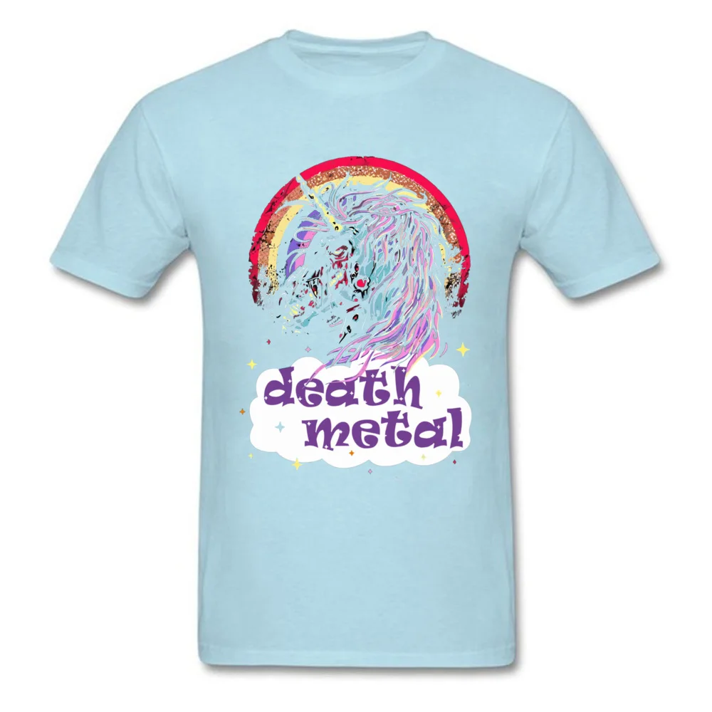 Pure Cotton Men's Short Sleeve Zombie Unicorn Death Metal 1460 Tshirts Summer Tops T Shirt 2018 Popular Casual Crewneck T Shirt Zombie Unicorn Death Metal 1460 light