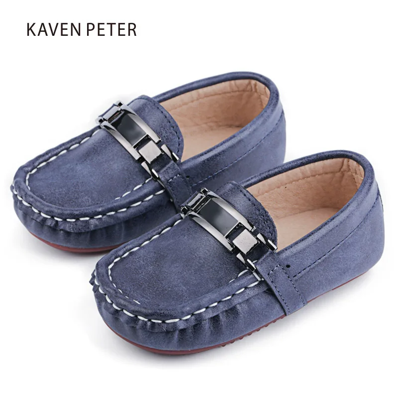  2017 Autumn Classic child flat shoes microfiber Leather kid Doug shoes boy Moccasin-gommino casual 