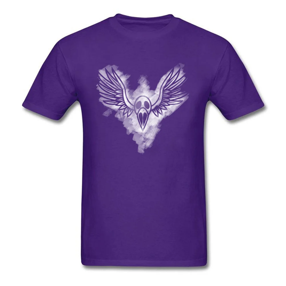 Crow bone wing Casual Tshirts for Men 100% Cotton Thanksgiving Day T Shirt Printed T-shirts Short Sleeve Brand O Neck Crow bone wing purple