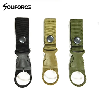 

3Color Nylon Webbing Buckle Key Hook Water Bottle Holder Clip Multi-functional Mountaineering Hanging System Belt Buckles