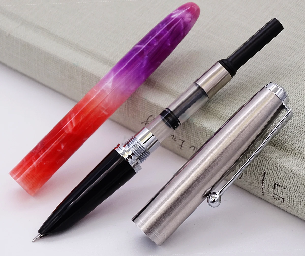 Ручка перьевая Jinhao из нержавеющей стали акриловая сверхтонкая гладкая с