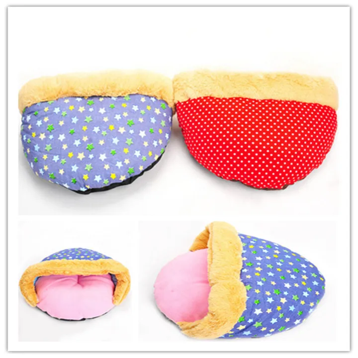 

Pet Dog Puppy Cat Soft Fleece Cozy Warm Nest Bed House Mat For Pet thick pet Sleeping nest dot and five star