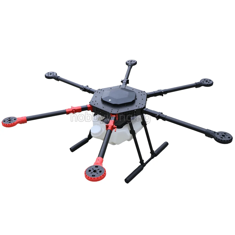 6-axis Spray pump Agriculture drone w/ 10KG/10L spraying gimbal system 1400mm Wheelbase Folding UAV Hexacopter