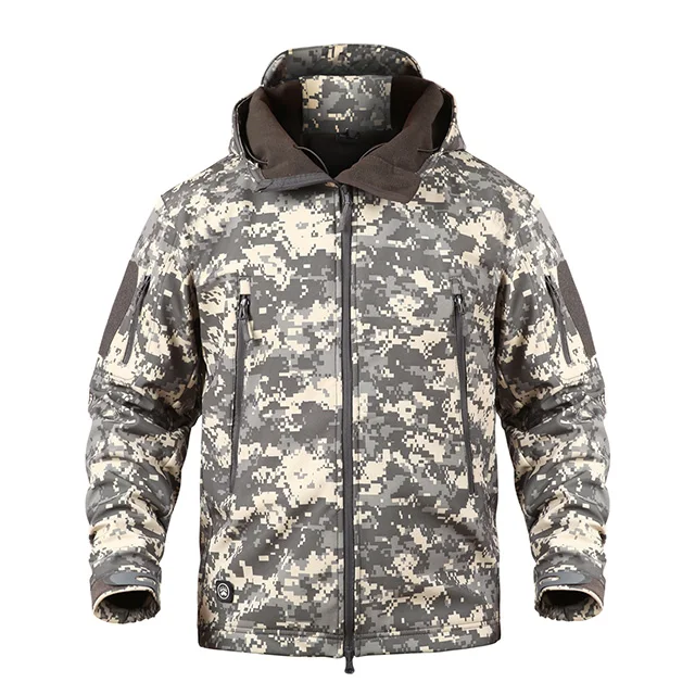 AFS JEEP Военная камуфляжная куртка пальто для мужчин размера плюс 5XL Водонепроницаемый Мягкий корпус тактические куртки для мужчин s ветровка охотничья одежда - Цвет: 7