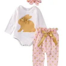 Комплект из 3 предметов; Одежда для новорожденных девочек; комбинезон+ леггинсы; комплект одежды; одежда для малышей 0-18 месяцев