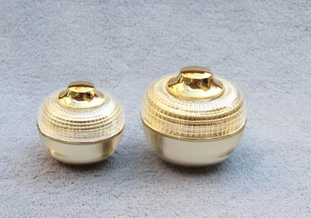 

50 шт. 10 мл Акриловая банка в форме золотого яблока, 10 г мини пластиковая банка для крема для глаз, уникальная гелевая увлажняющая эссенция, косметическая банка